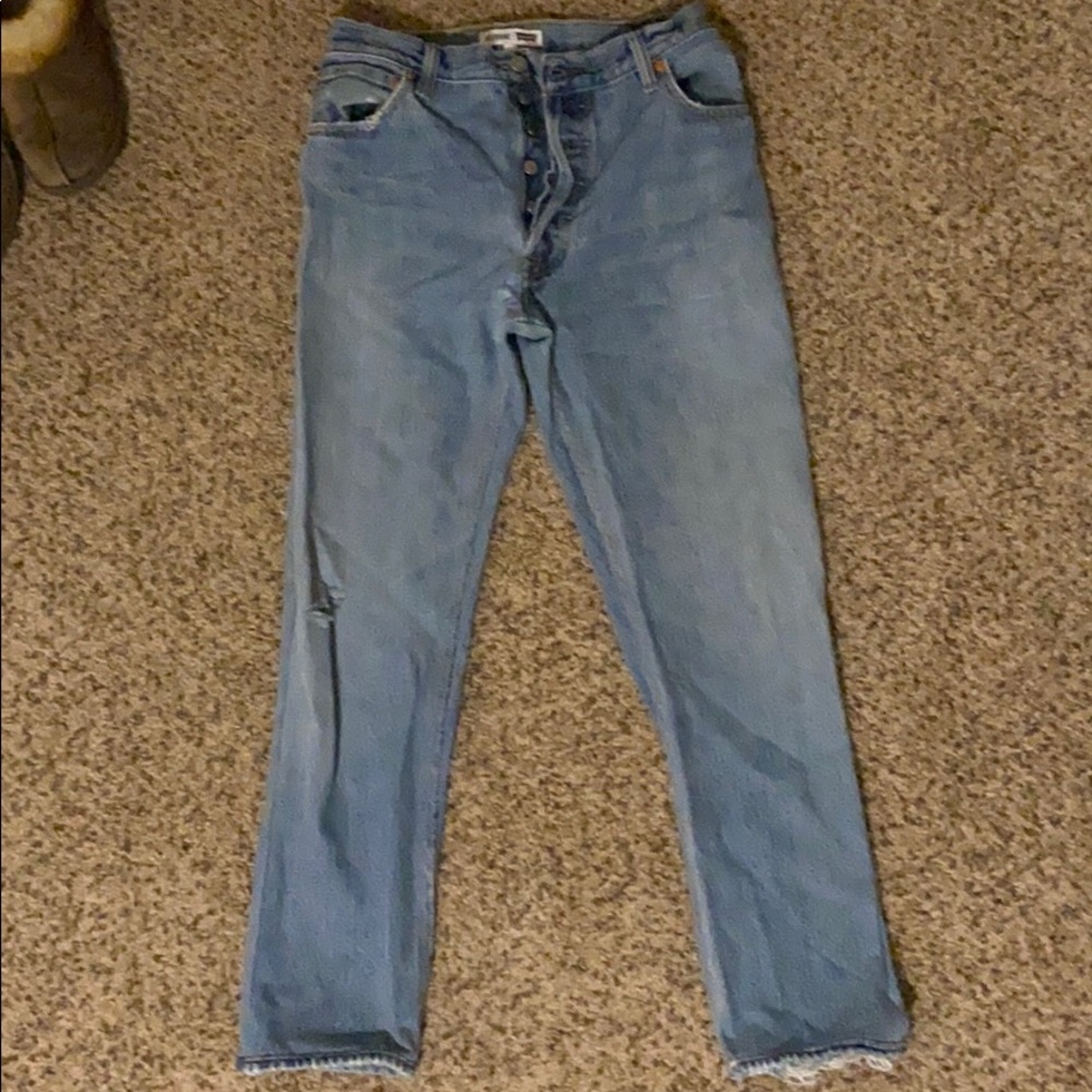 Re/done high rise ankle crop